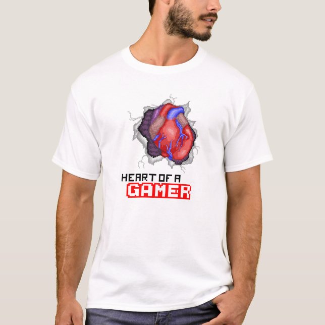 Camiseta Corazón de un videojugador (Anverso)
