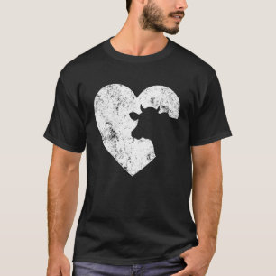 Camiseta Corazón De Vaca Para Un Chica Que Ama El Ganado De
