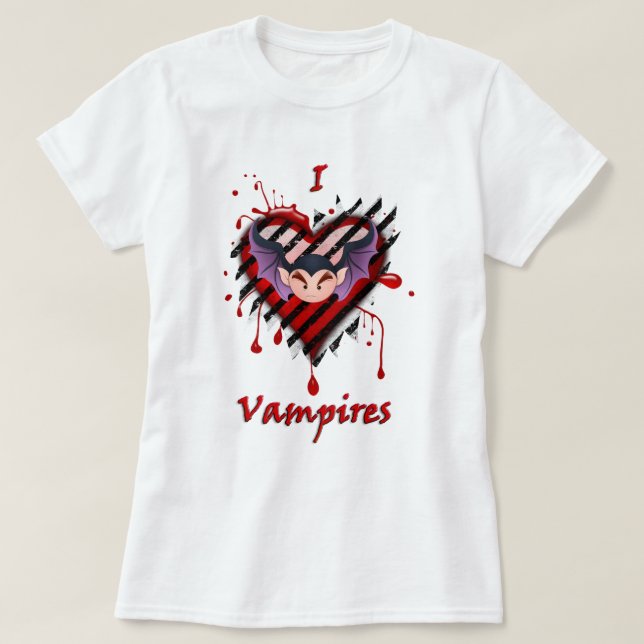 Camiseta Corazón de vampiros (Diseño del anverso)