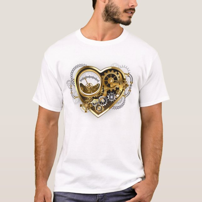 Camiseta Corazón de vapor con un manómetro (Anverso)