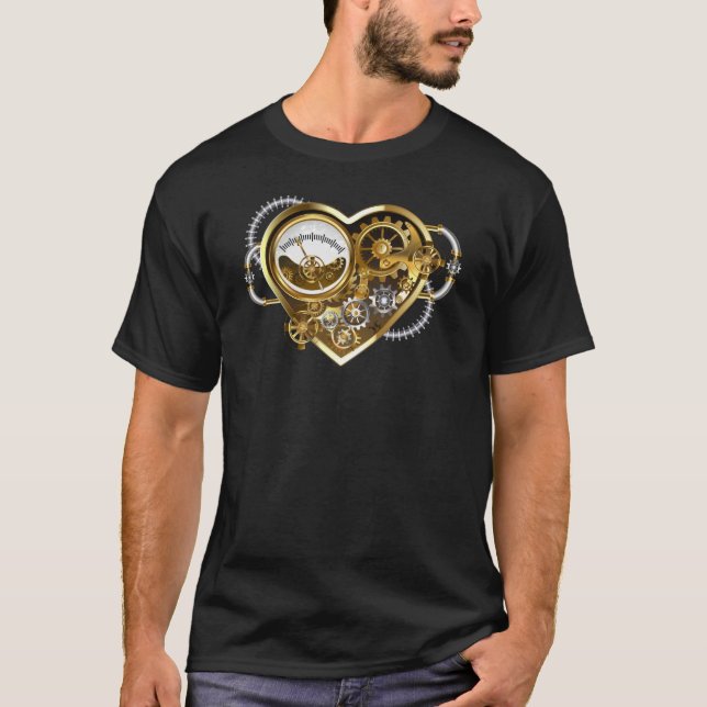 Camiseta Corazón de vapor con un manómetro (Anverso)