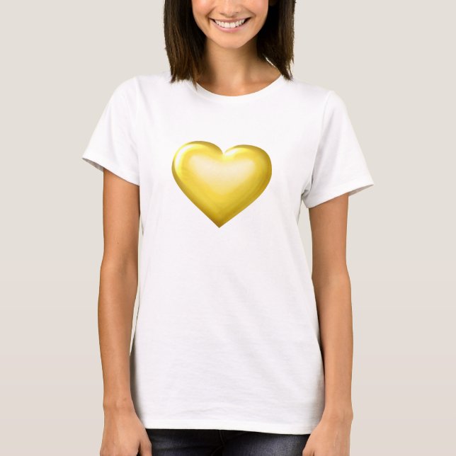 Camiseta Corazón de vidrio dorado (Anverso)