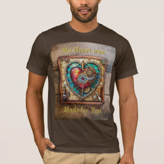Camiseta Corazón de vidrio emplomado de girasol serie Steam