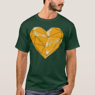 Camiseta Corazón de vidrio naranja
