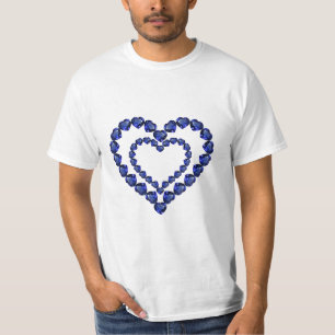 Camiseta Corazón de zafiro azul