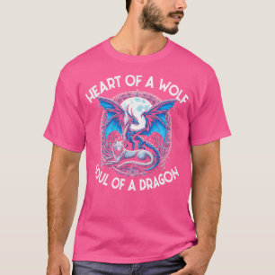 Camiseta Corazón Del Alma Lobo De Un Dragón De Guay Wolf Wa