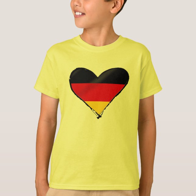 Camiseta Corazón del amor de Alemania - mi corazón alemán (Anverso)