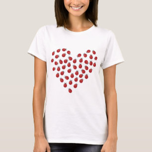 Camiseta Corazón del amor de la mariquita