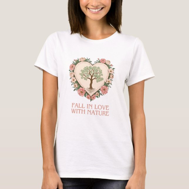 Camiseta Corazón del amor de la naturaleza (Anverso)
