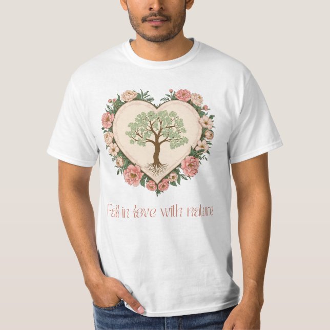 Camiseta Corazón del amor de la naturaleza (Anverso)