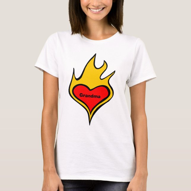 Camiseta Corazón del amor para la abuela (Anverso)