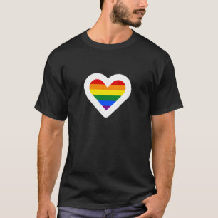 Camiseta Corazón del arco iris