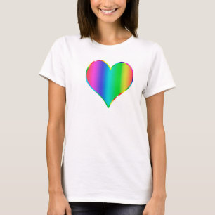 Camiseta Corazón del arco iris