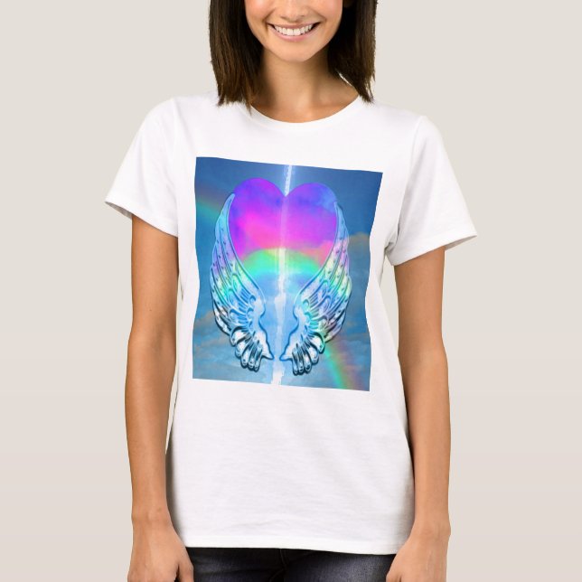Camiseta Corazón del arco iris (Anverso)