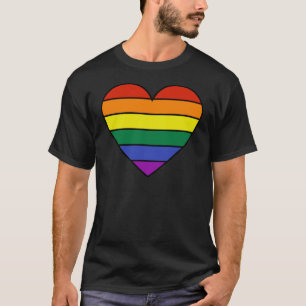 Camiseta Corazón del arco iris