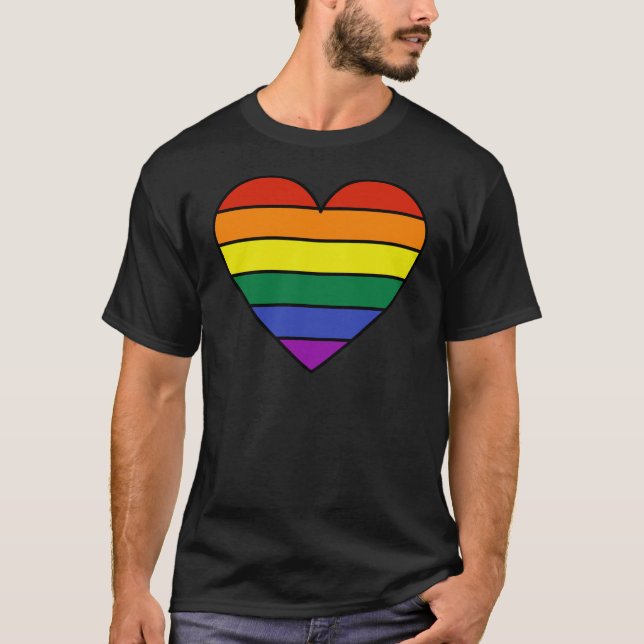 Camiseta Corazón del arco iris (Anverso)