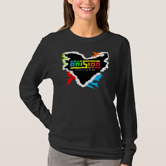 Camiseta Corazón del arco iris (Anverso)