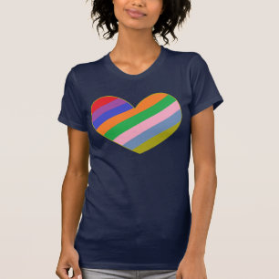 Camiseta Corazón del arco iris