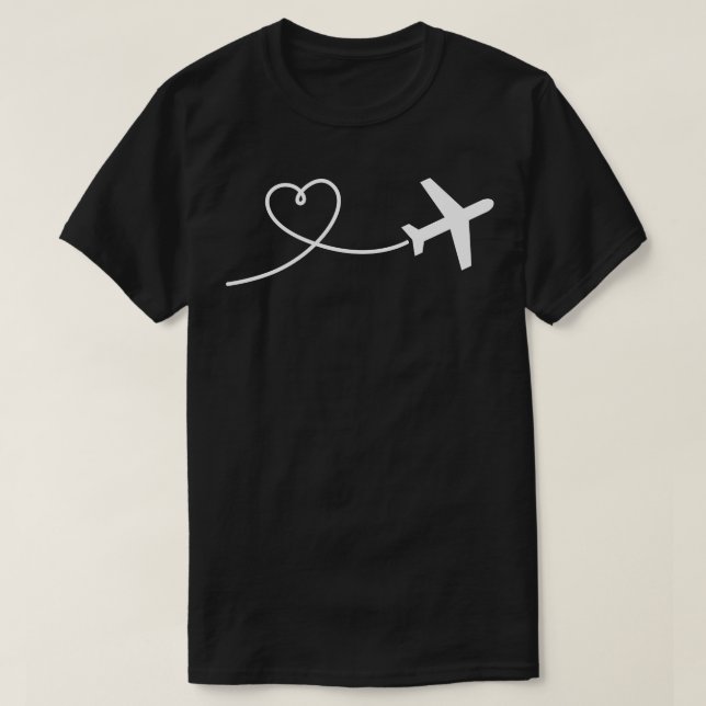 Camiseta Corazón del avión (Diseño del anverso)
