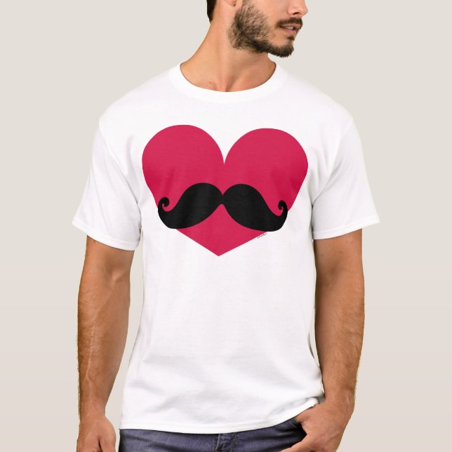 Camiseta Corazón del bigote (Anverso)