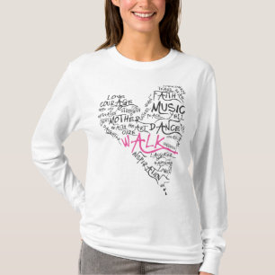 Camiseta Corazón del cáncer de pecho