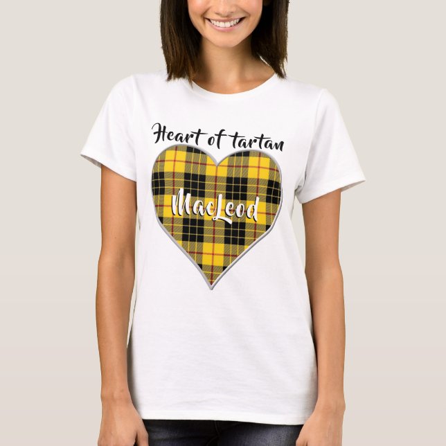 Camiseta Corazón del Clan de Tartán MacLeod de Lewis Plaid (Anverso)