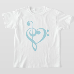 Camiseta Corazón del Clef agudo de los azules cielos y del