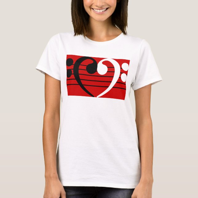 Camiseta Corazón del Clef bajo (Anverso)