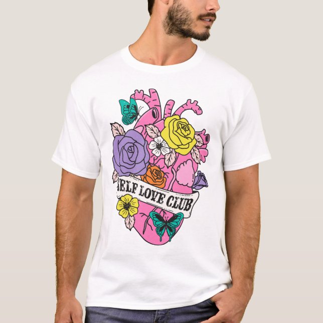 Camiseta Corazón del club de amor propio (Anverso)