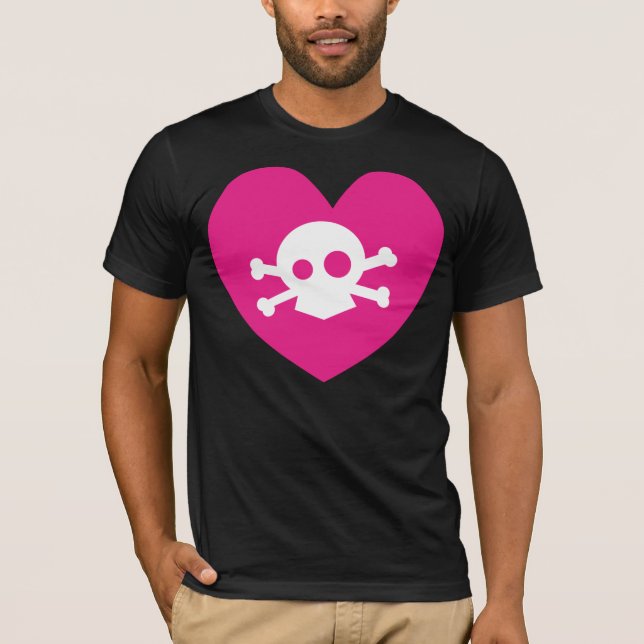 Camiseta corazón del cráneo (Anverso)