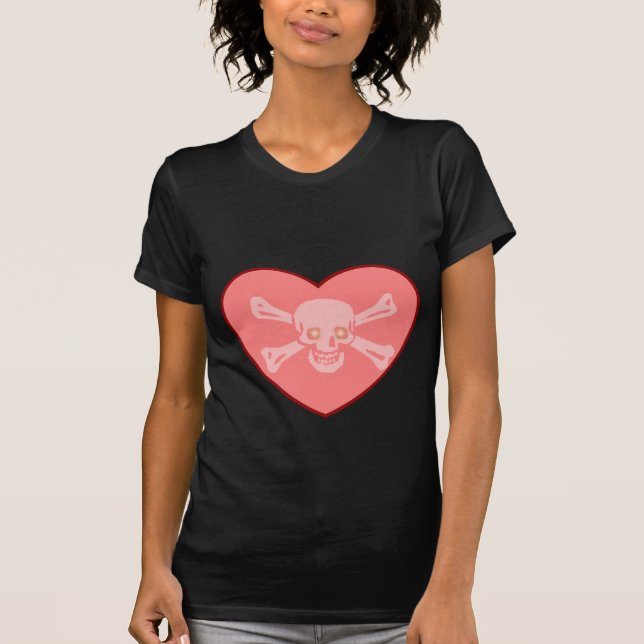 Camiseta corazón del cráneo (Anverso)
