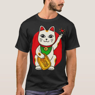 Camiseta Corazón del dedo afortunado del gato