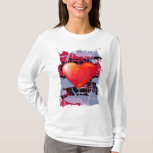 Camiseta corazón del día de San Valentín (Anverso)
