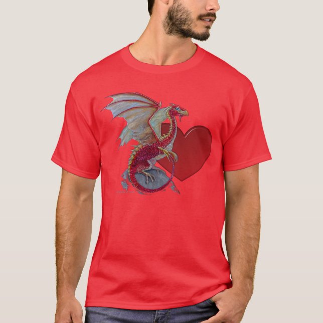 Camiseta - corazón del dragón del escarlata (Anverso)