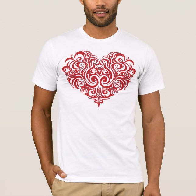 Camiseta Corazón del el día de San Valentín (Anverso)