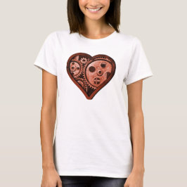 Camiseta Corazón del engranaje de vapor punk