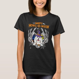 Camiseta Corazón del esqueleto maltés Feliz Howl O Ween Cos