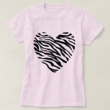 Corazón del estampado de zebra