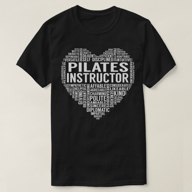 Camiseta Corazón del instructor de Pilates (Diseño del anverso)