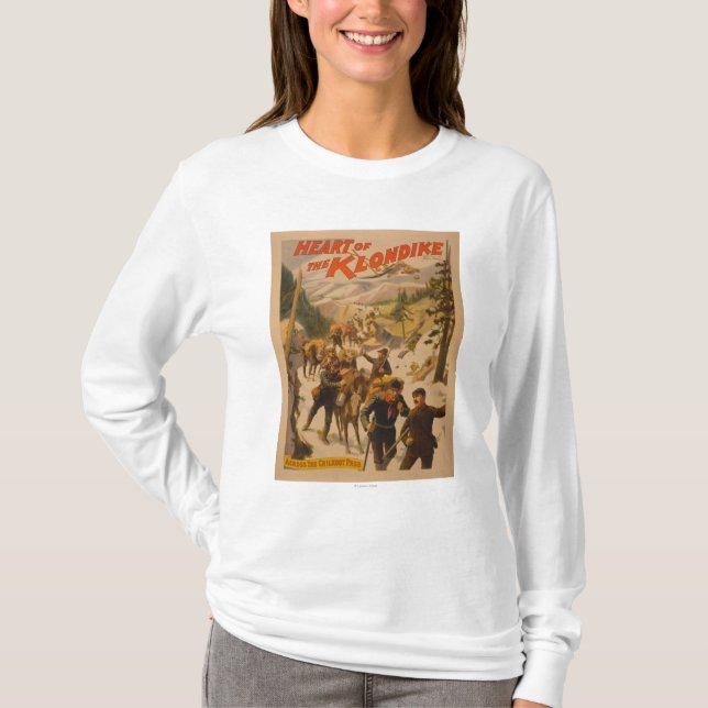 Camiseta Corazón del Klondike - a través del paso de (Anverso)