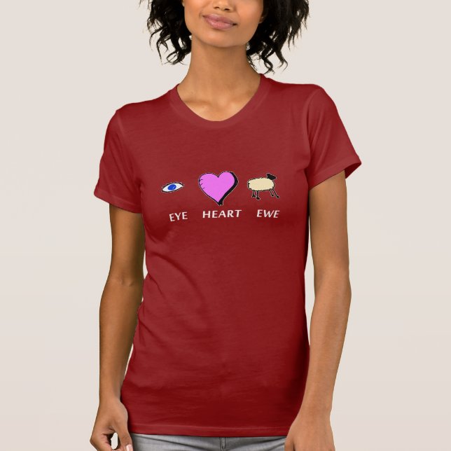 Camiseta Corazón del ojo usted (Anverso)