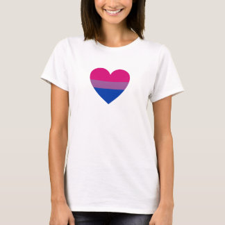 Camiseta Corazón del Orgullo Bisexual