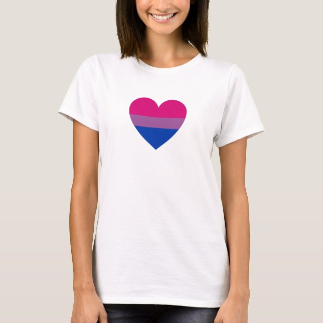 Camiseta Corazón del Orgullo Bisexual (Anverso)
