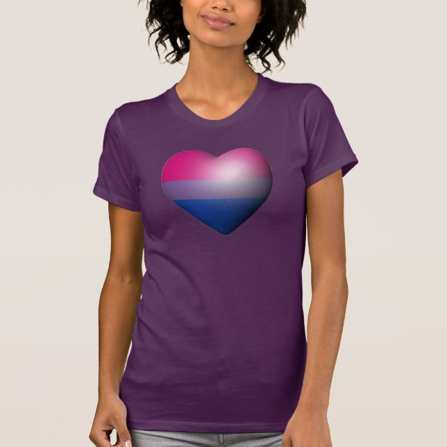 CAMISETA CORAZÓN DEL ORGULLO BISEXUAL (Anverso)