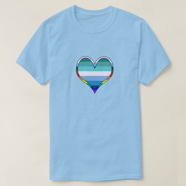 Camiseta Corazón del Orgullo Gay (Diseño del anverso)