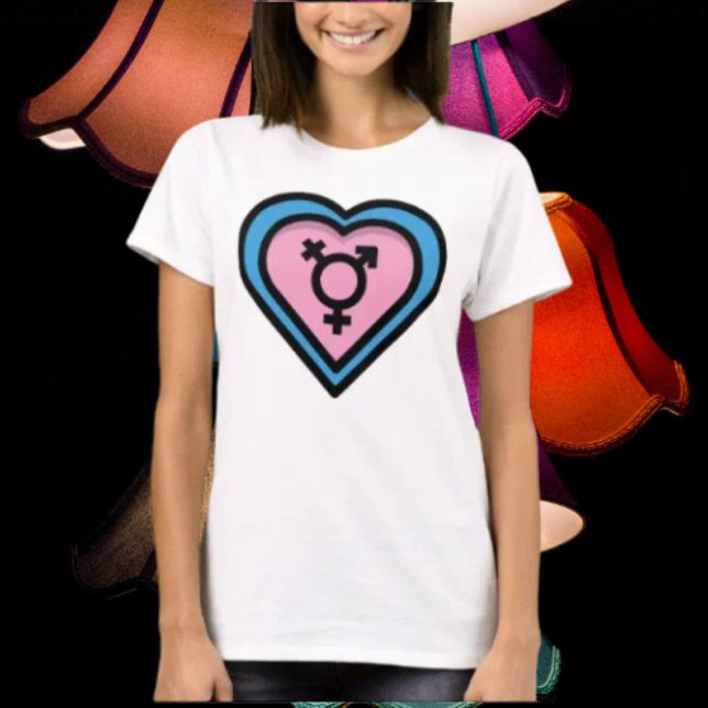 Camiseta Corazón del Orgullo Trans (Subido por el creador)