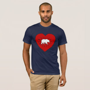 Camiseta Corazón del oso del estilo de Keith Haring