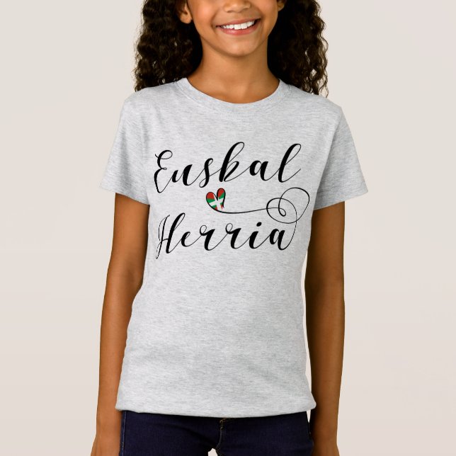Camiseta Corazón del País Vasco Tee Shirt Euskal Herria (Anverso)
