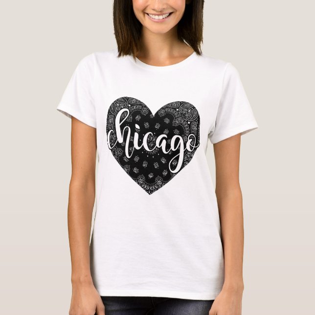 Camiseta Corazón del pañuelo de Chicago (Anverso)