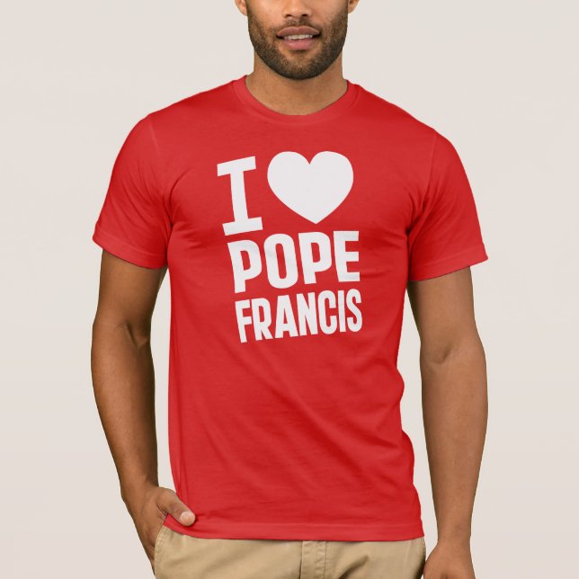 Camiseta Corazón del Papa Francisco (Anverso)